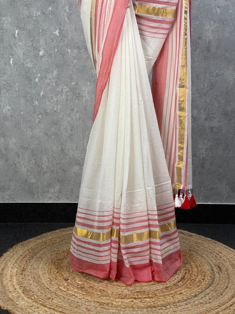 MUL COTTON HANDLOOM SAREE - Image 3