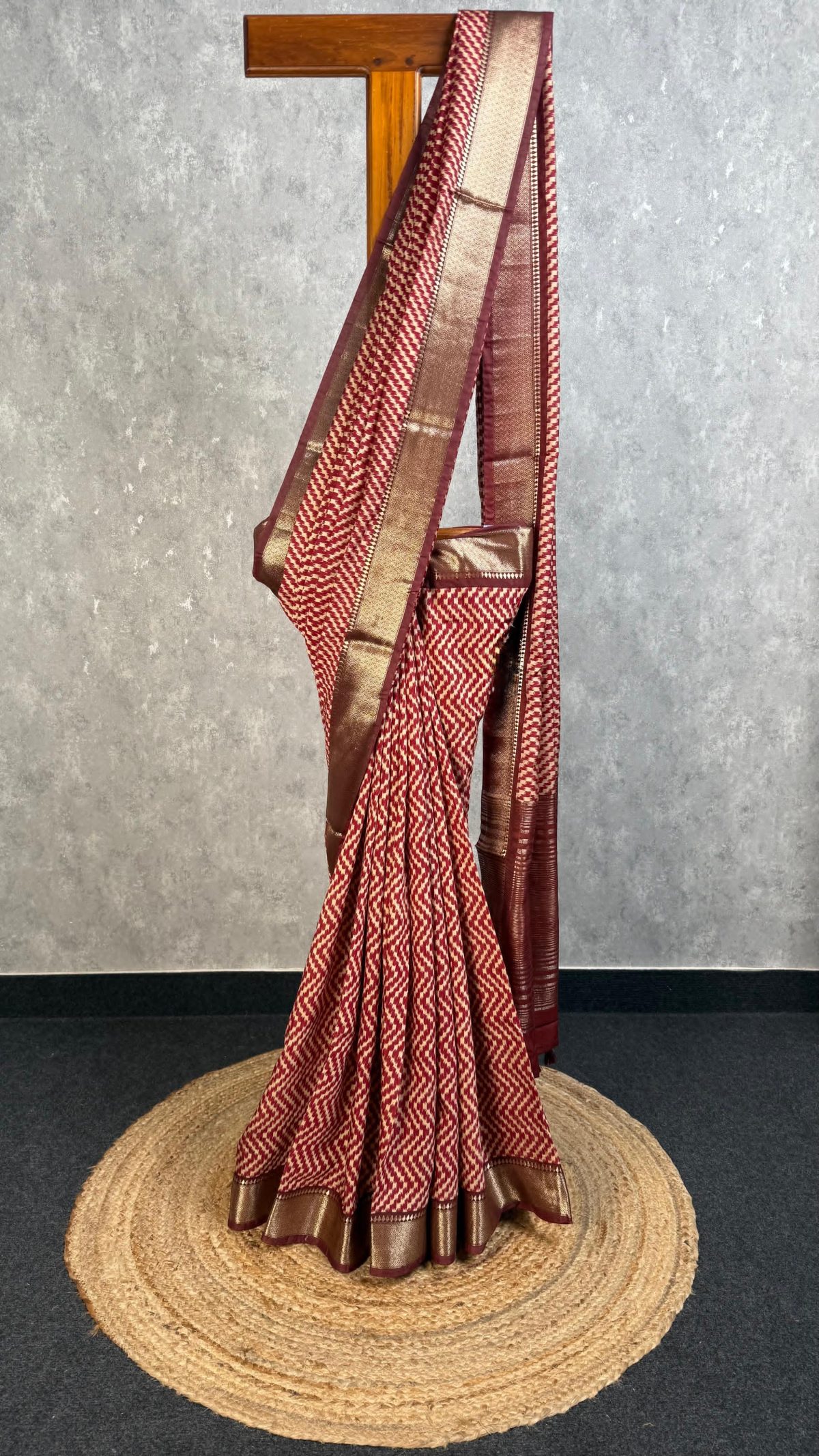 ASSAM SILK PRINTED BANARASI SAREE