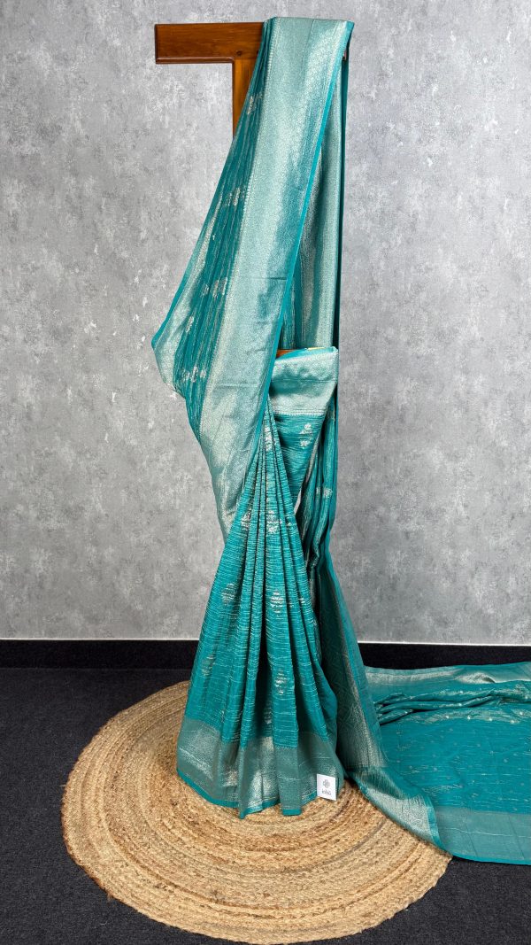 CRUSHED TISSUE SILK BANARASI SAREE