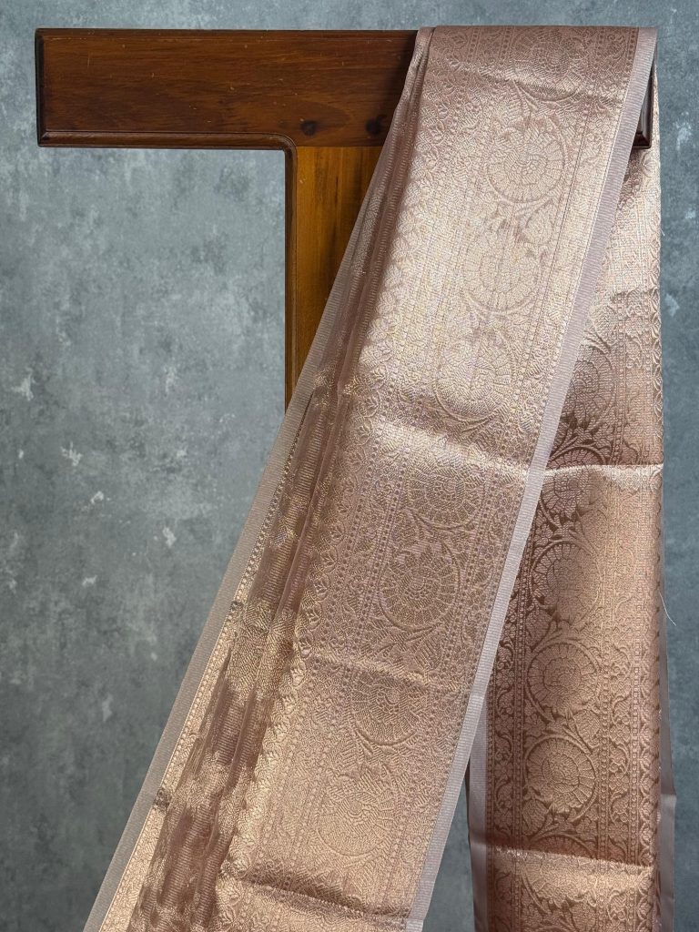 SEMI TISSUE ORGANZA JAAL BANARASI SAREE - Image 2