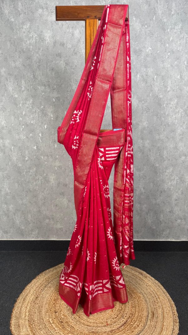 ASSAM SILK PRINTED BANARASI SAREE