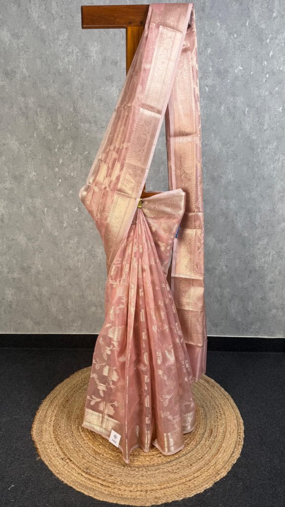 SEMI TISSUE ORGANZA JAAL BANARASI SAREE