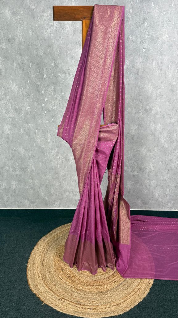 SEMI GEORGETTE ANTIQUE ZARI BANARASI SAREE