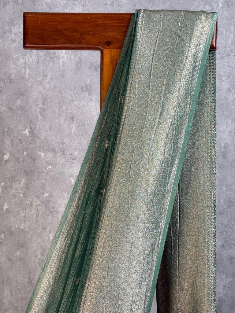 CRUSHED TISSUE SILK BANARASI SAREE - Image 2