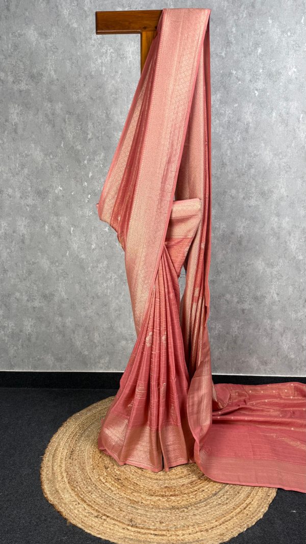 CRUSHED TISSUE SILK BANARASI SAREE