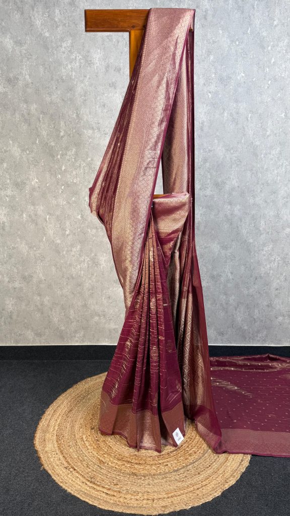 CRUSHED TISSUE SILK BANARASI SAREE