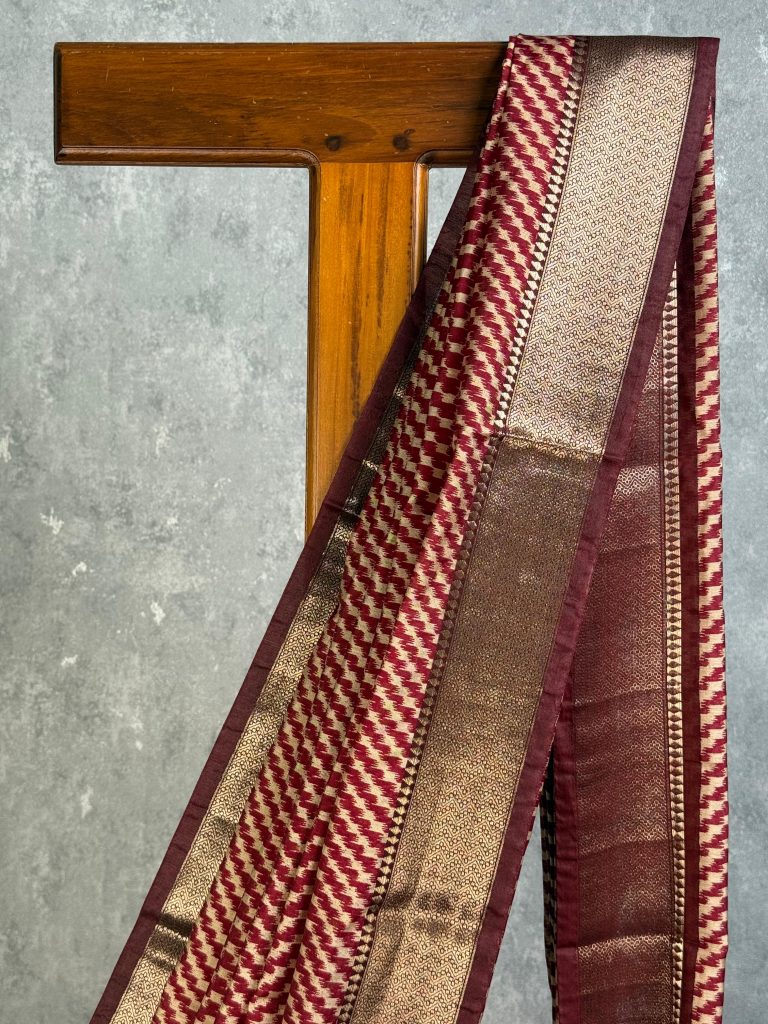 ASSAM SILK PRINTED BANARASI SAREE - Image 2