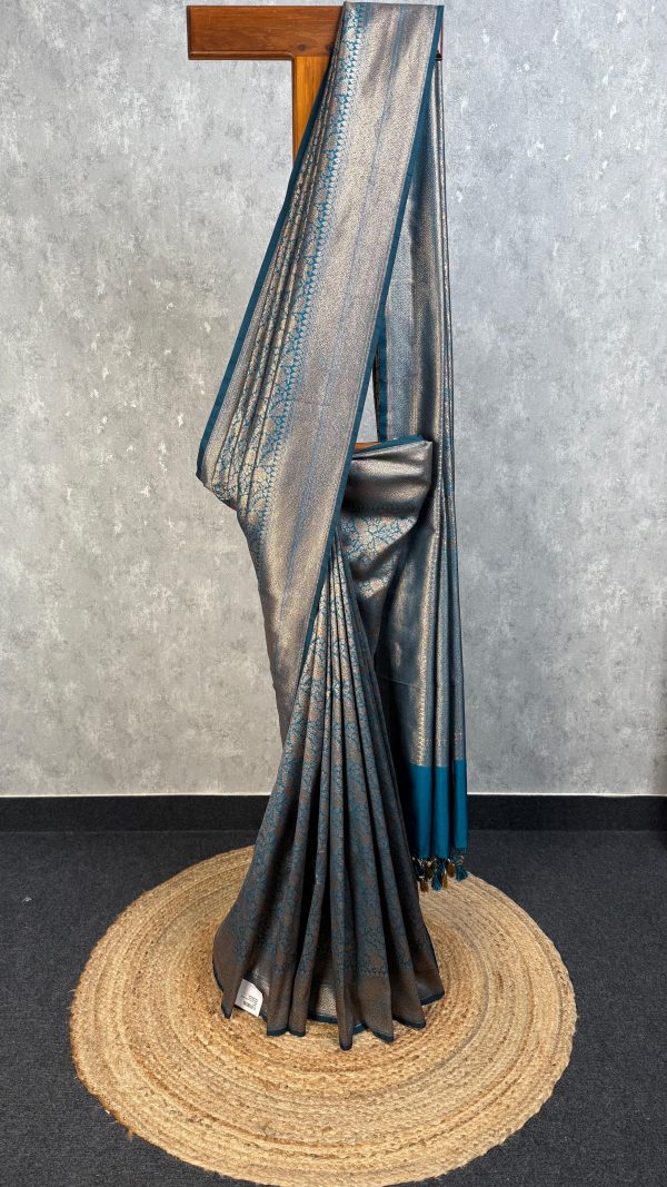 SEMI KATAN ANTIQUE ZARI BROCADE BANARASI SAREE