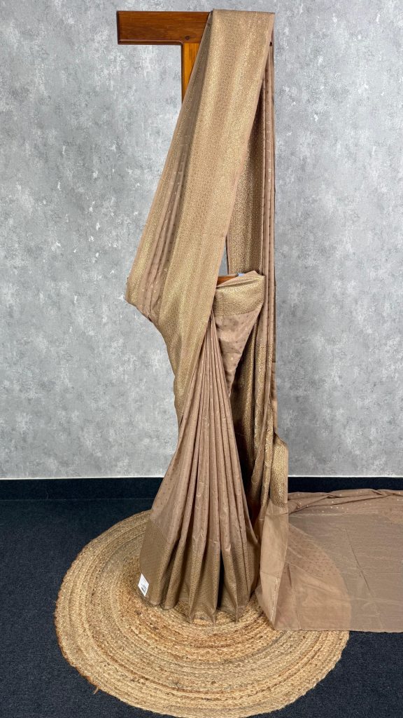 SEMI GEORGETTE ANTIQUE ZARI BANARASI SAREE