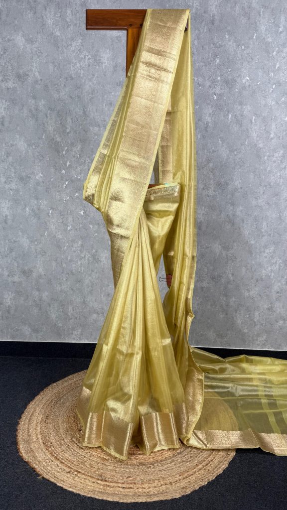 SEMI TISSUE ORGANZA BANARASI SAREE