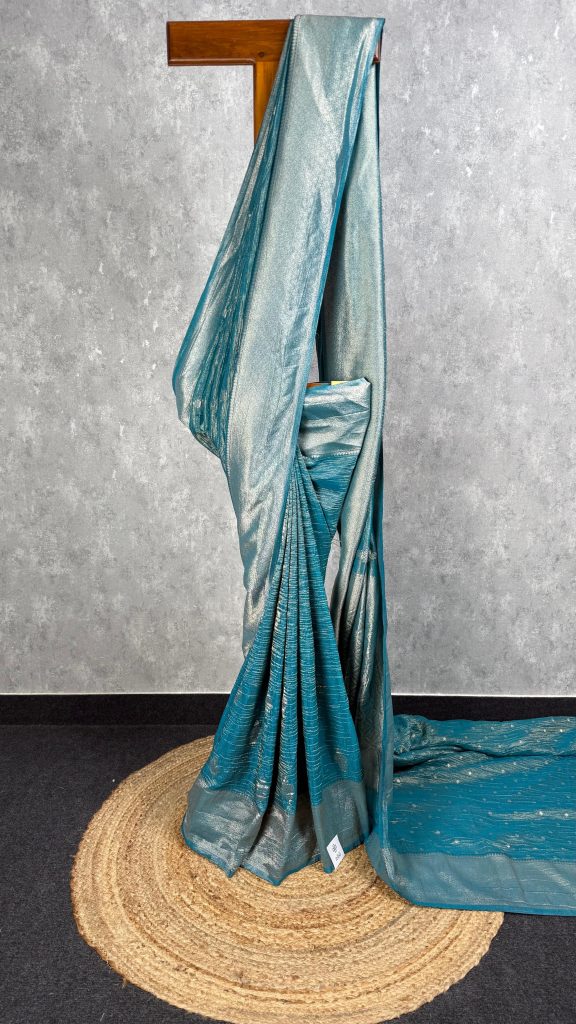 CRUSHED TISSUE SILK BANARASI SAREE