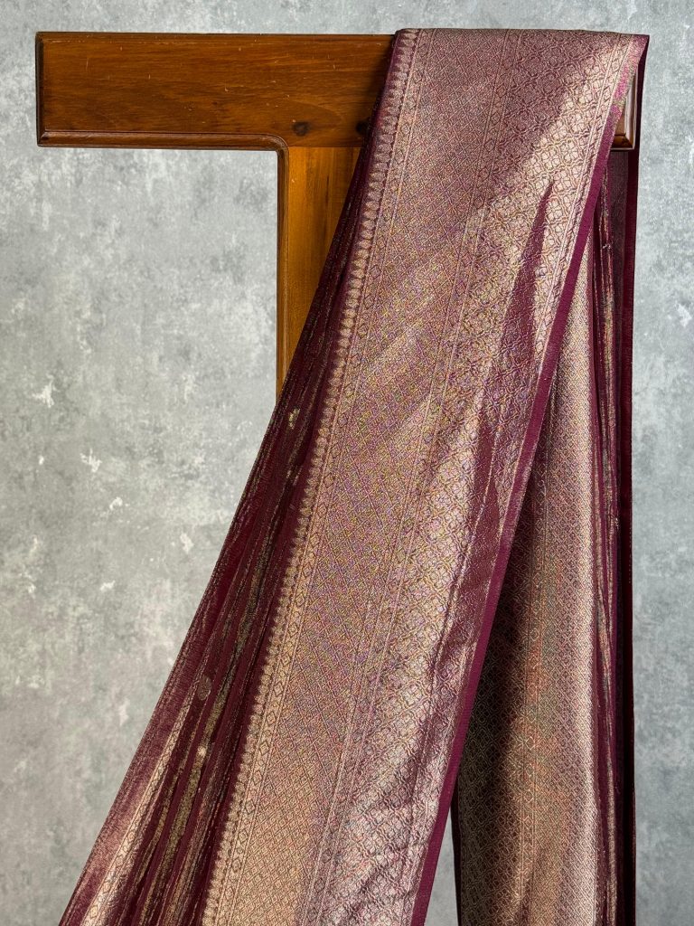CRUSHED TISSUE SILK BANARASI SAREE - Image 2