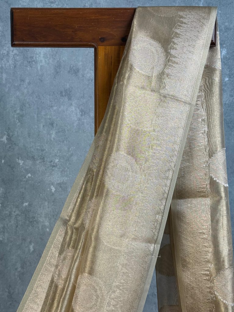 SEMI TISSUE ORGANZA BHUTA BANARASI SAREE - Image 2