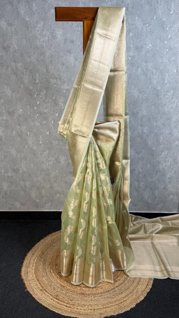 SEMI TISSUE ORGANZA JAAL BANARASI SAREE