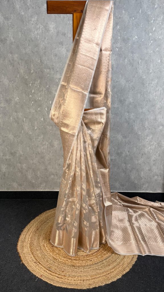 SEMI TISSUE ORGANZA JAAL BANARASI SAREE