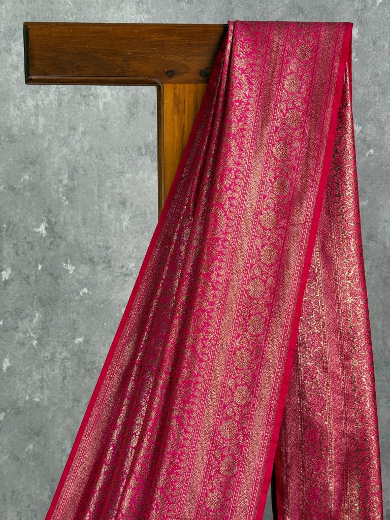 SEMI KATAN ANTIQUE ZARI BROCADE BANARASI SAREE - Image 2