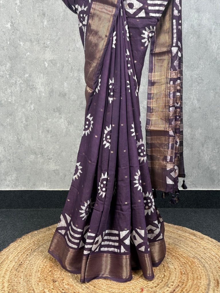 ASSAM SILK PRINTED BANARASI SAREE - Image 3