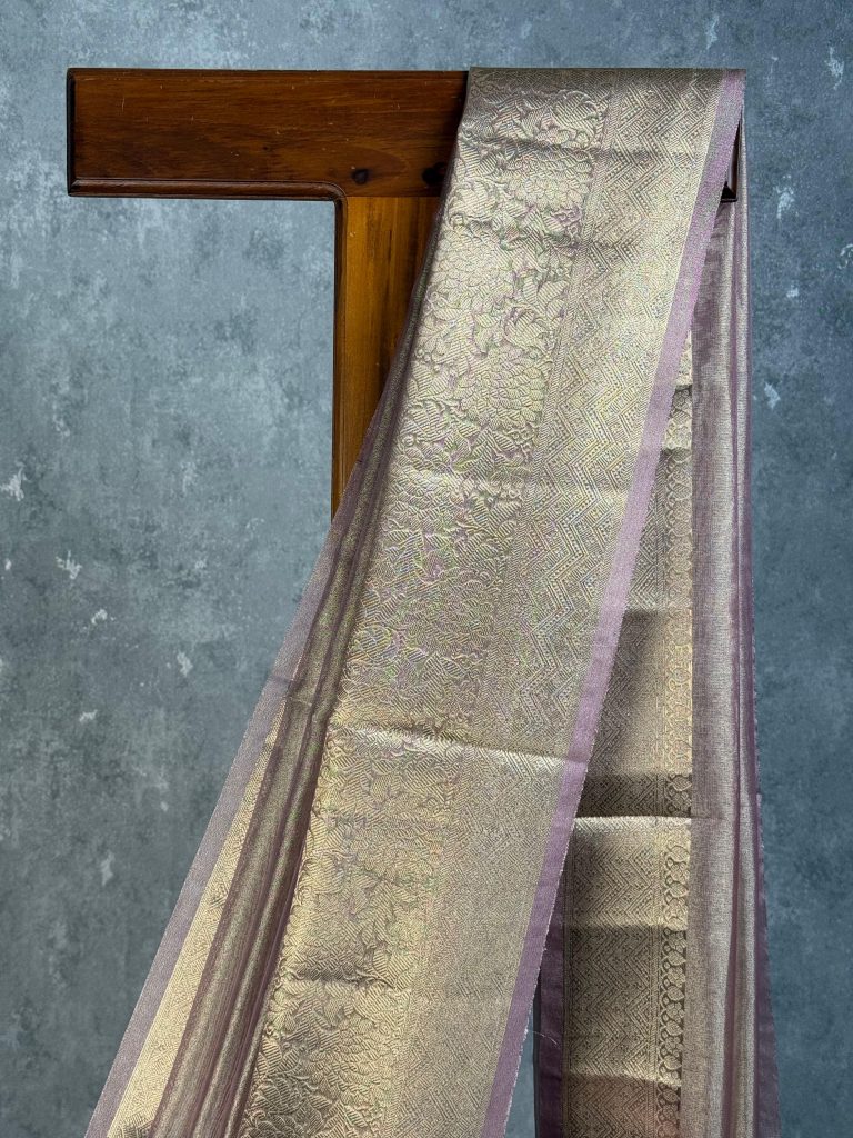 SEMI TISSUE ORGANZA BANARASI SAREE - Image 2