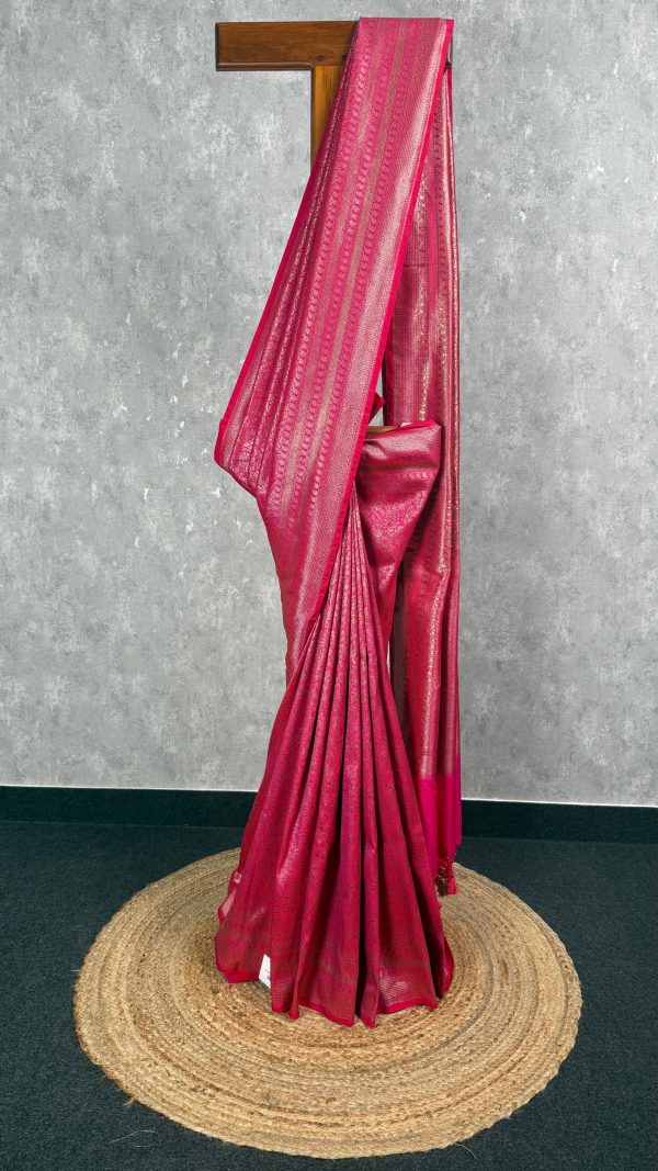 SEMI KATAN ANTIQUE ZARI BROCADE BANARASI SAREE