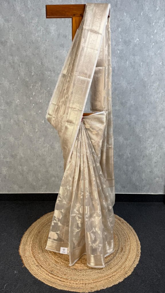 SEMI TISSUE ORGANZA JAAL BANARASI SAREE