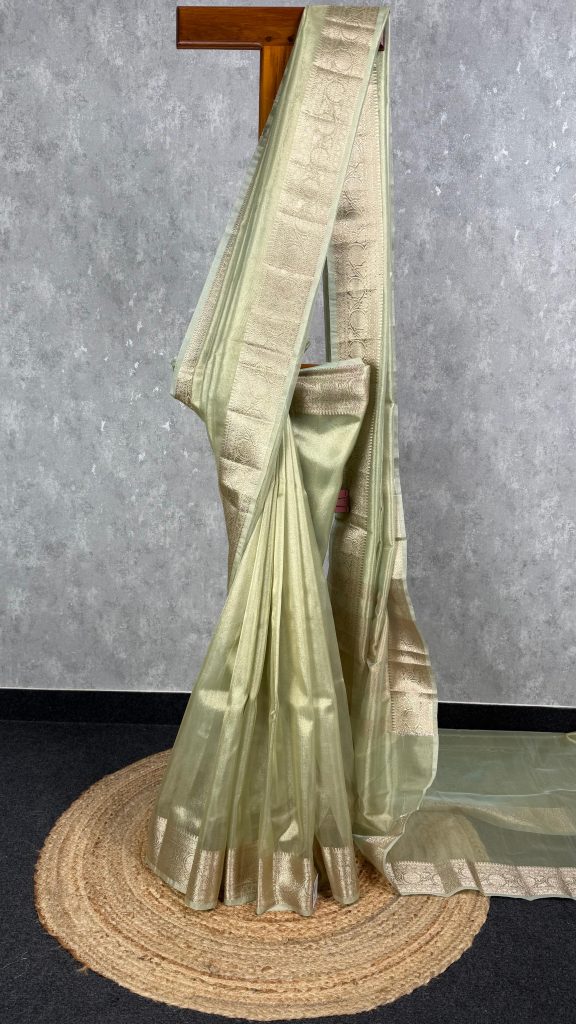SEMI TISSUE ORGANZA BANARASI SAREE