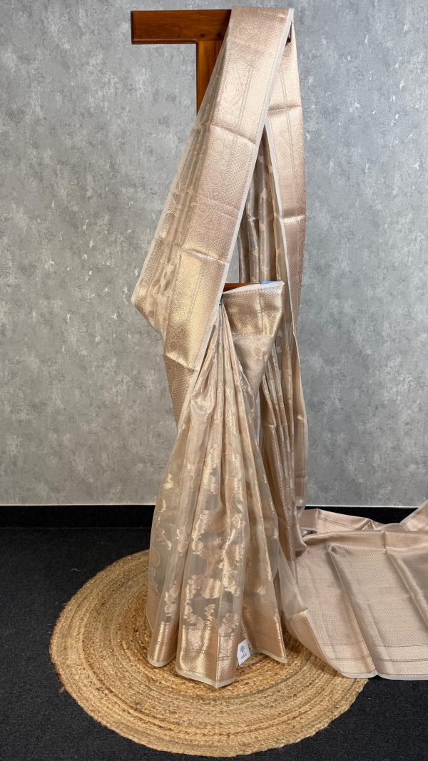 SEMI TISSUE ORGANZA JAAL BANARASI SAREE