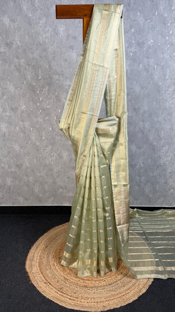 SEMI TISSUE ORGANZA BANARASI SAREE