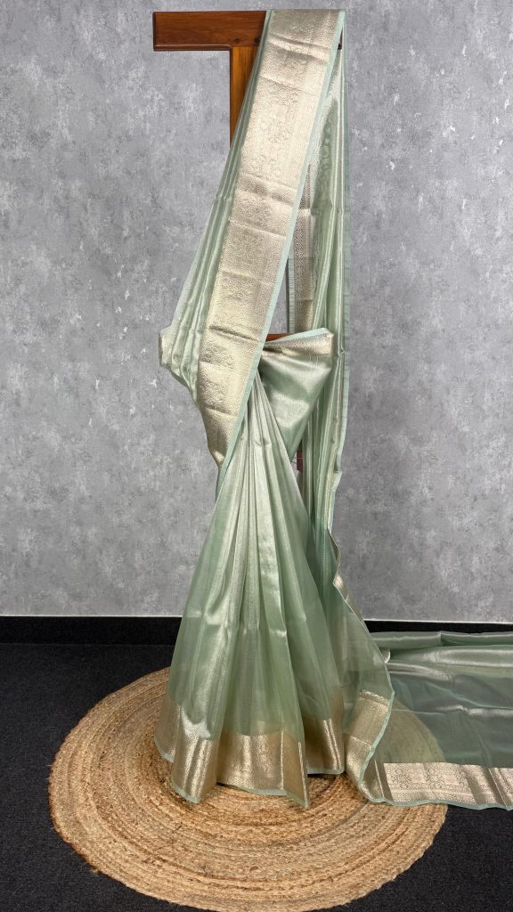 SEMI TISSUE ORGANZA BANARASI SAREE