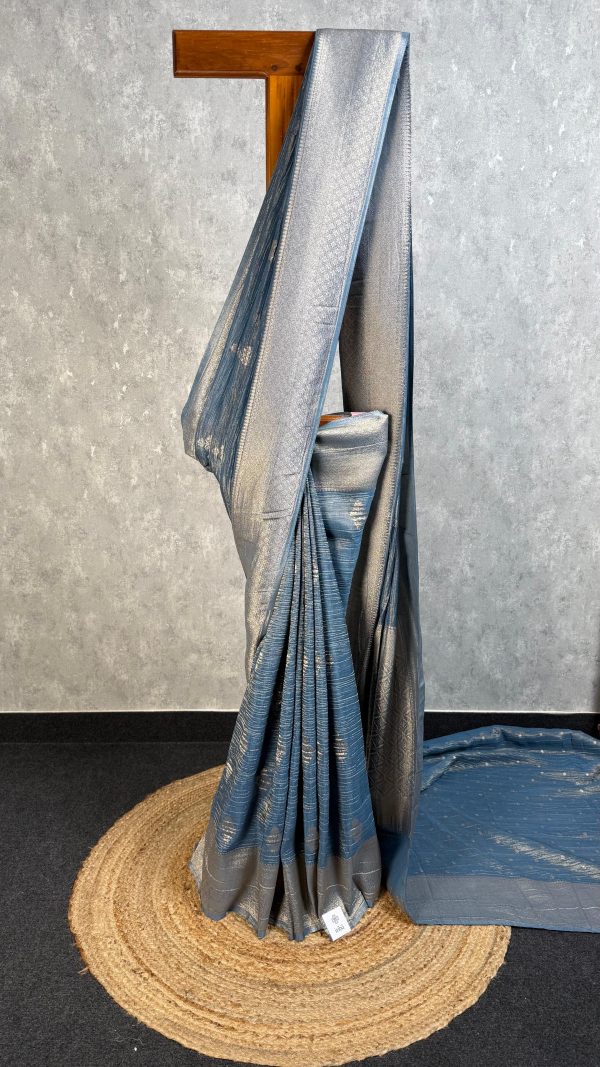 CRUSHED TISSUE SILK BANARASI SAREE