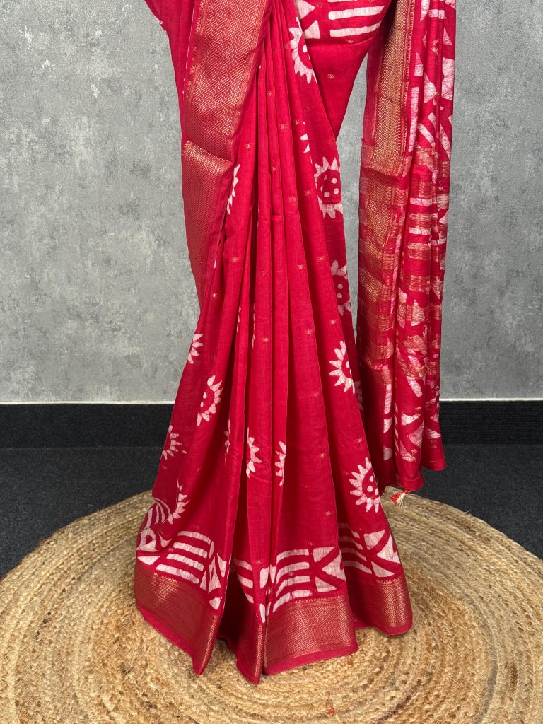 ASSAM SILK PRINTED BANARASI SAREE - Image 3