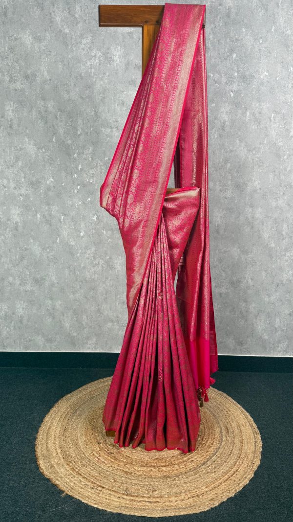 SEMI KATAN ANTIQUE ZARI BROCADE BANARASI SAREE