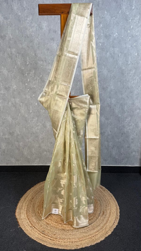 SEMI TISSUE ORGANZA JAAL BANARASI SAREE
