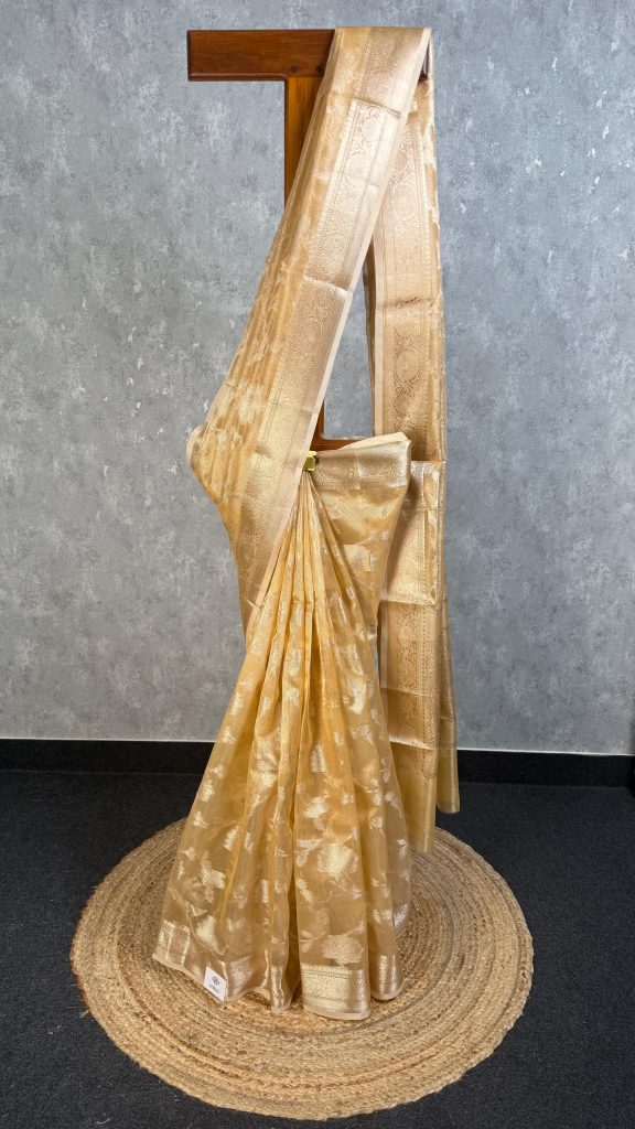 SEMI TISSUE ORGANZA JAAL BANARASI SAREE