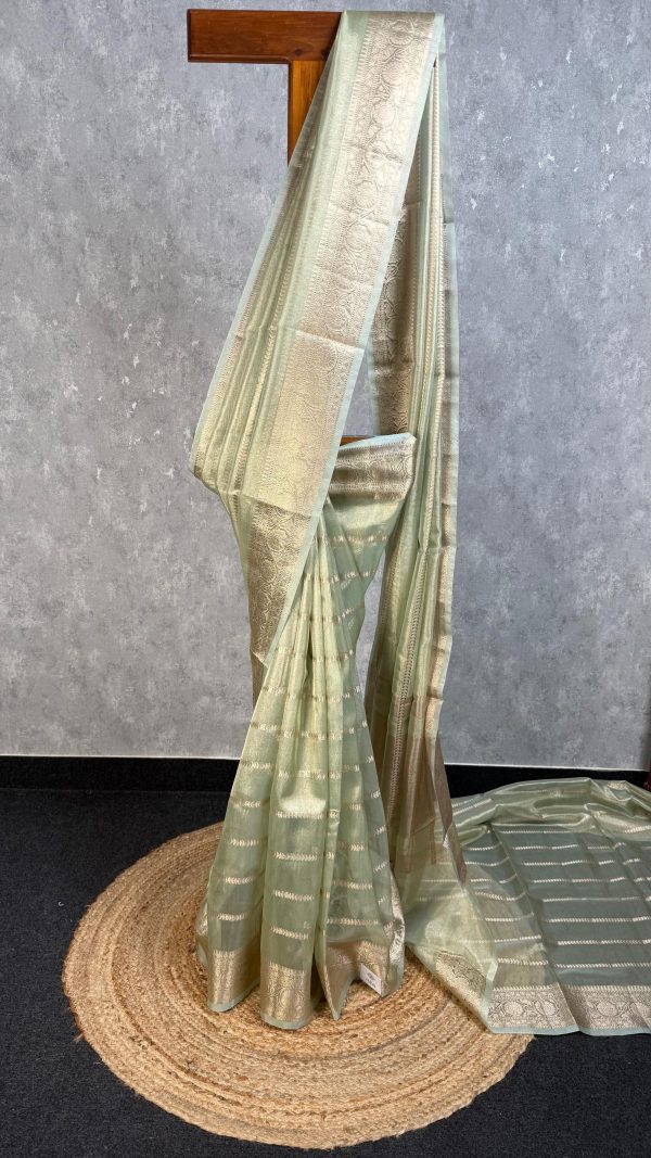 SEMI TISSUE ORGANZA BANARASI SAREE