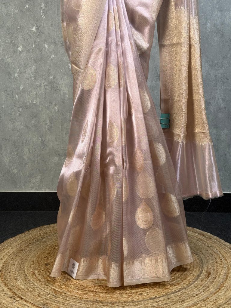 SEMI TISSUE ORGANZA BHUTA BANARASI SAREE - Image 3