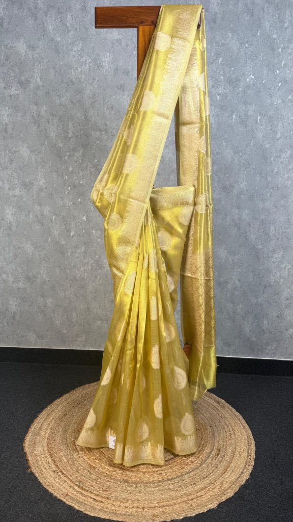 SEMI TISSUE ORGANZA BHUTA BANARASI SAREE