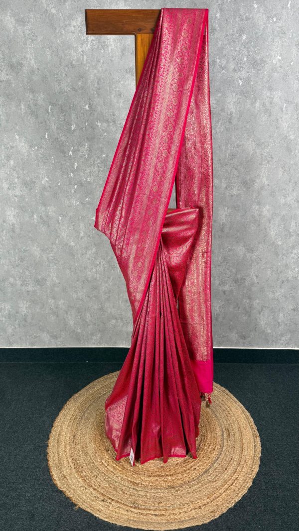 SEMI KATAN ANTIQUE ZARI BROCADE BANARASI SAREE