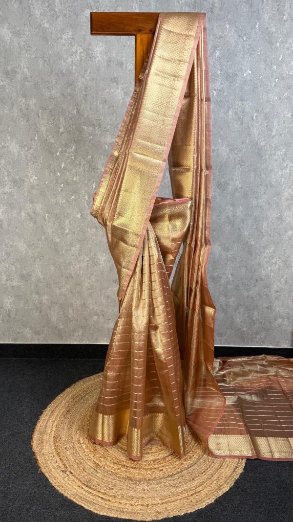 SEMI TISSUE ORGANZA BANARASI SAREE