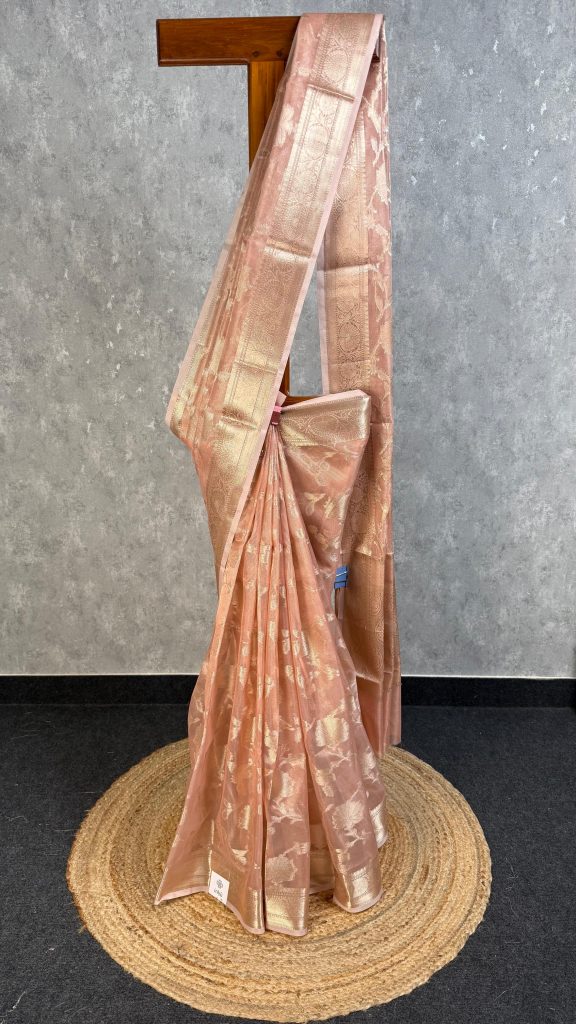 SEMI TISSUE ORGANZA JAAL BANARASI SAREE