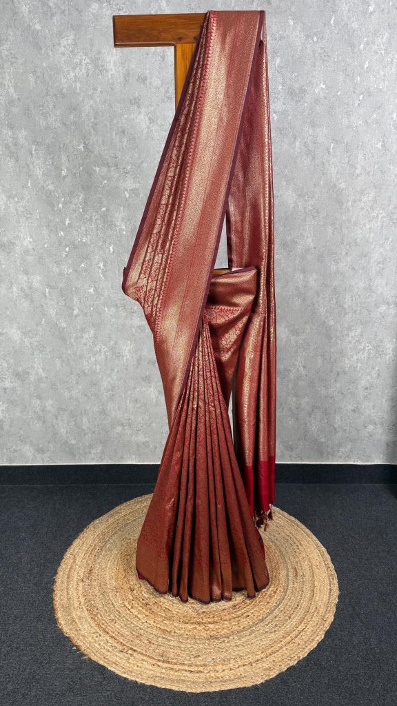 SEMI KATAN ANTIQUE ZARI BROCADE BANARASI SAREE