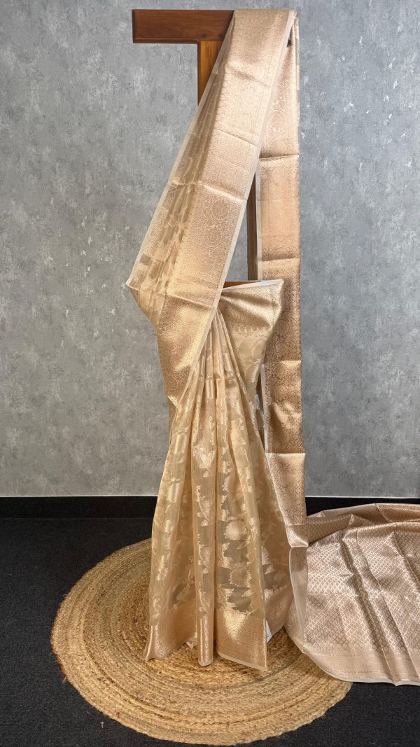 SEMI TISSUE ORGANZA JAAL BANARASI SAREE