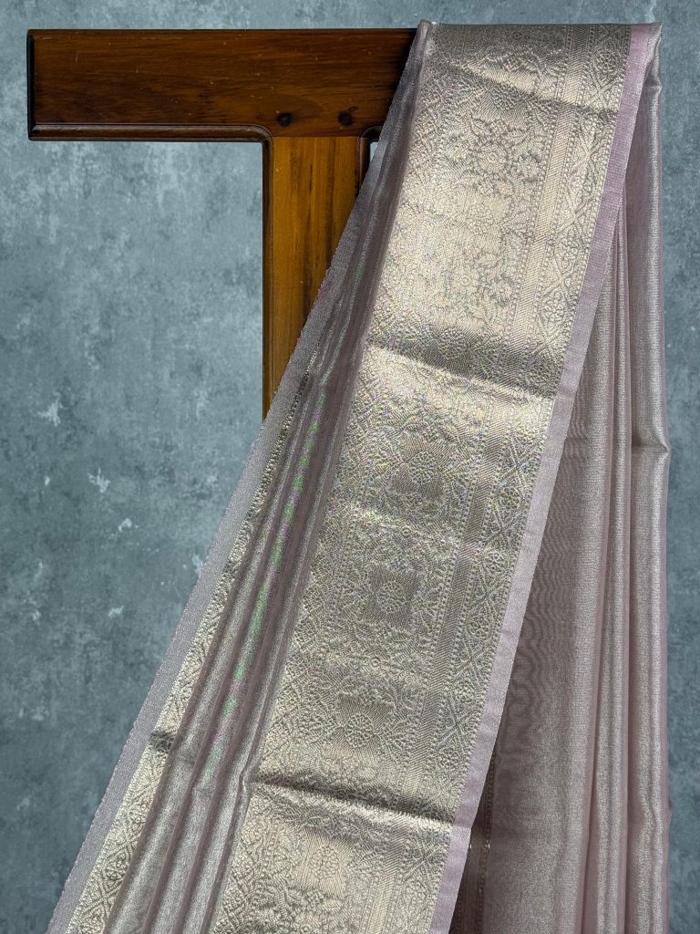 SEMI TISSUE ORGANZA BANARASI SAREE - Image 2