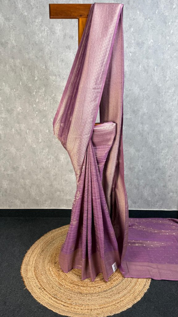 CRUSHED TISSUE SILK BANARASI SAREE
