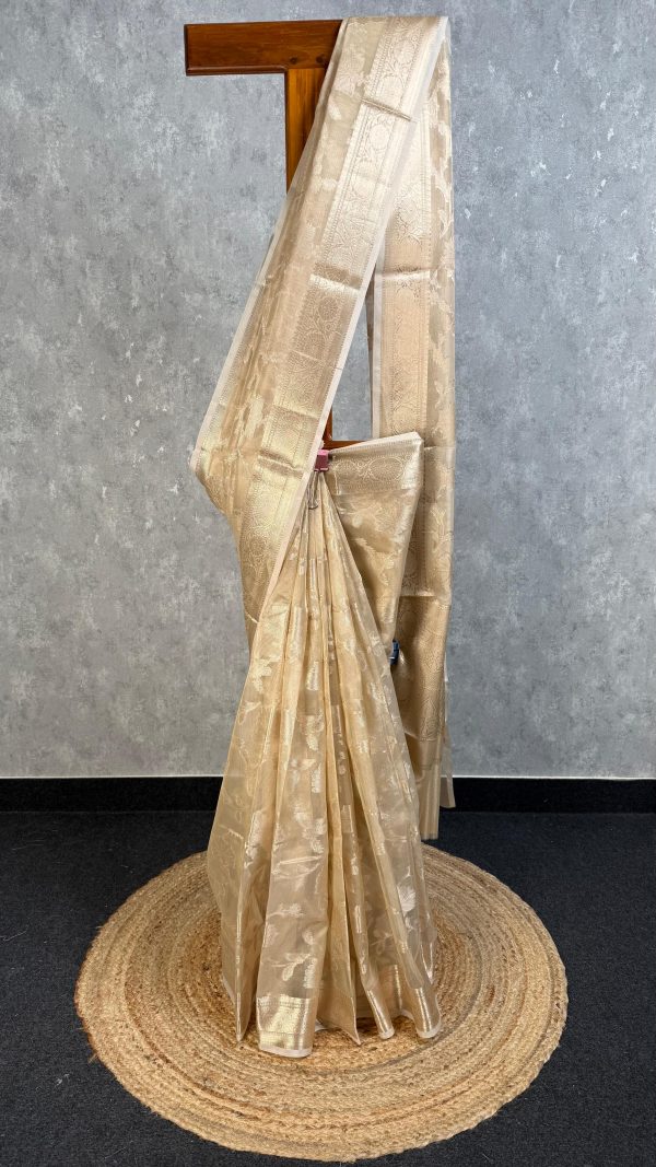 SEMI TISSUE ORGANZA JAAL BANARASI SAREE