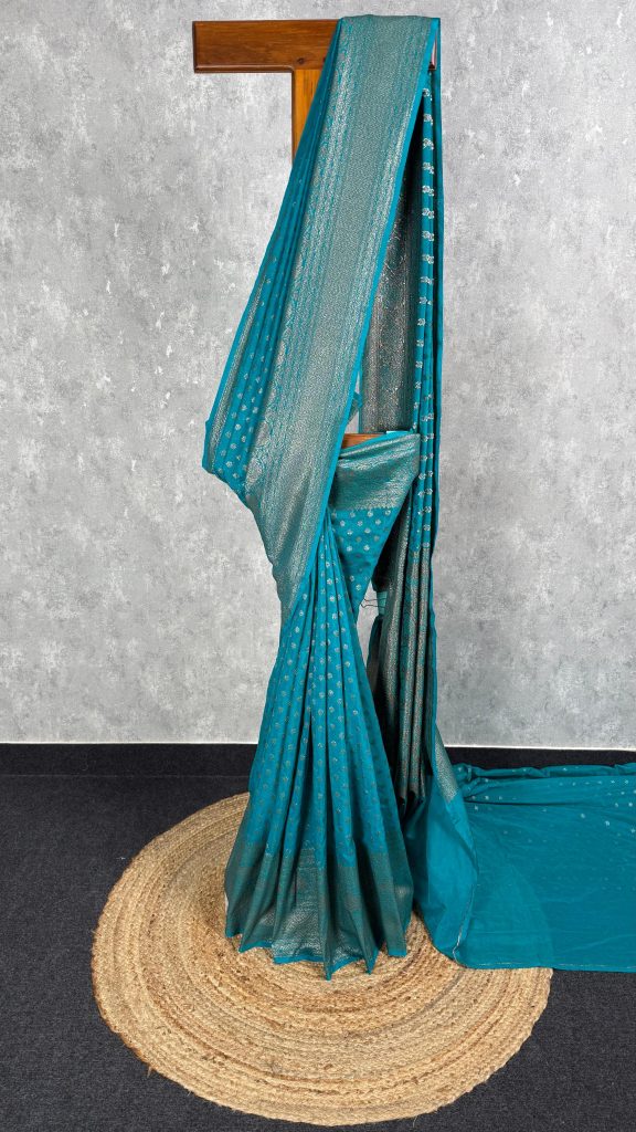 SEMI GEORGETTE ANTIQUE ZARI BANARASI SAREE