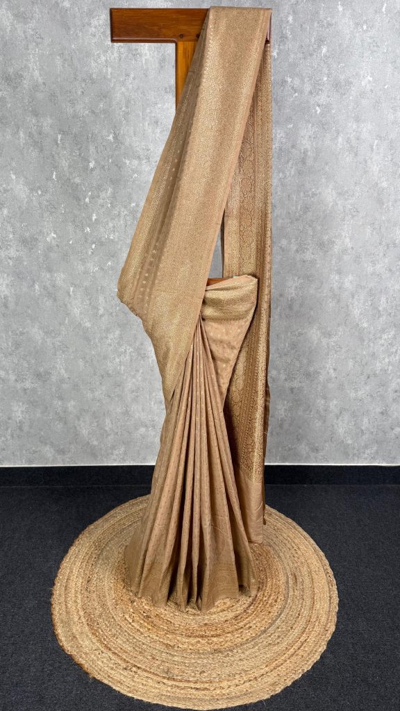 SEMI GEORGETTE ANTIQUE ZARI BANARASI SAREE