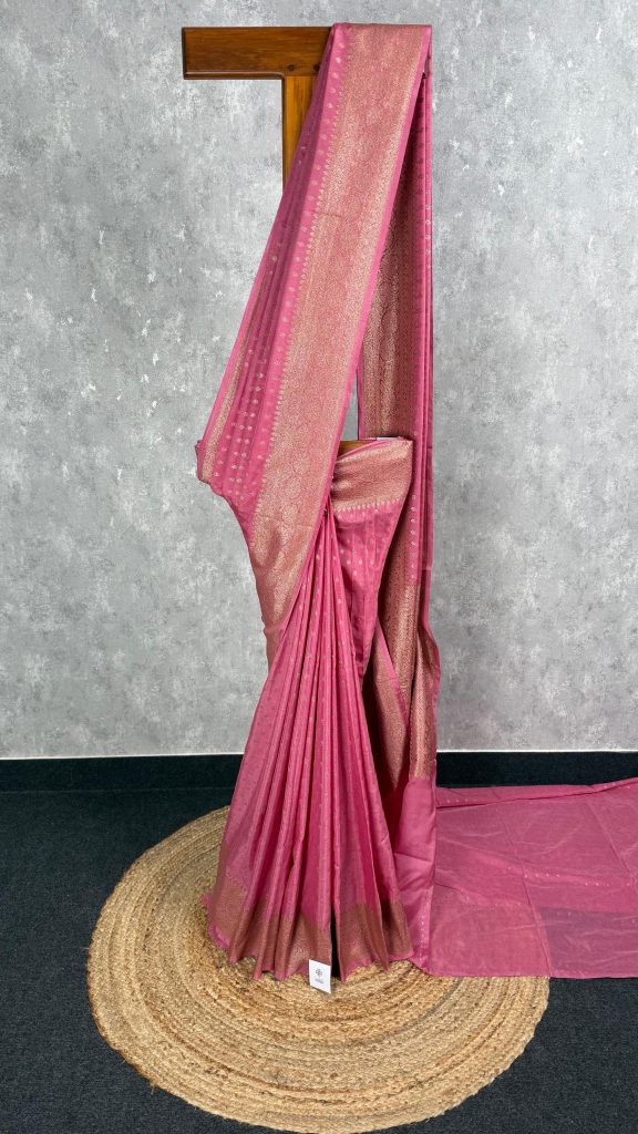SEMI GEORGETTE ANTIQUE ZARI BANARASI SAREE