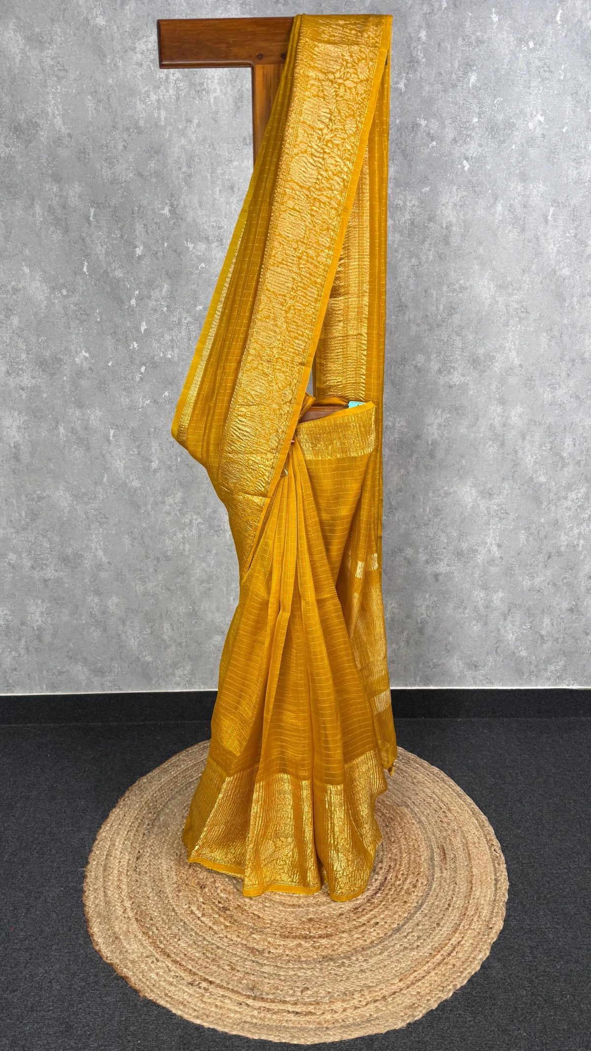 SILK ORGANZA ZARI CRUSH BANARASI SAREE