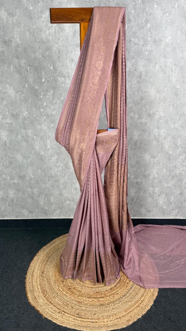 SEMI GEORGETTE ANTIQUE ZARI BANARASI SAREE