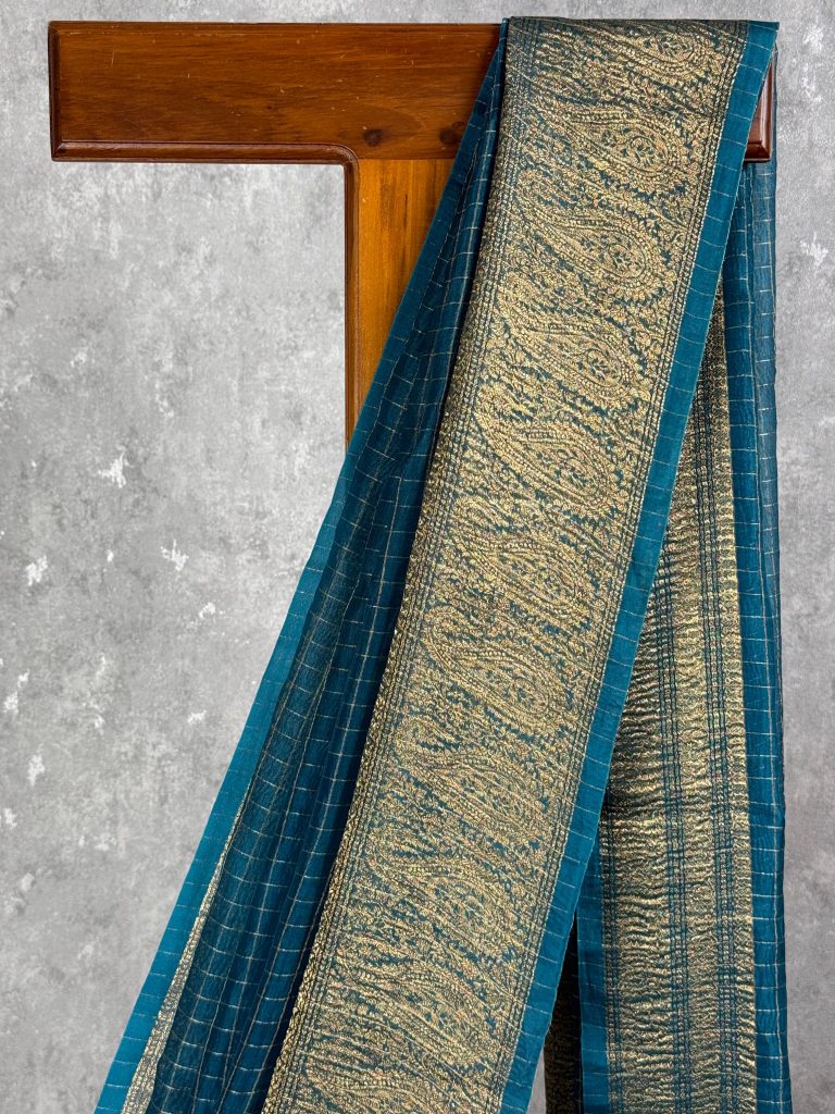 SILK ORGANZA ZARI CRUSH BANARASI SAREE